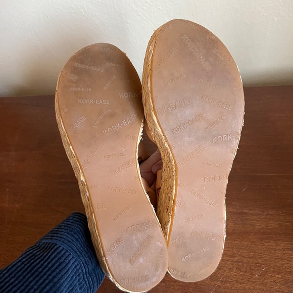 Kork-Ease Ande Nude / Tan Wedge Leather Sandals - women's US size 9 EU size 40.5 - Picture 6 of 6